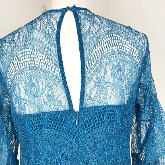 Nanette Lepore | Poetic Love Teal Lace Dress - Picture 6 of 8